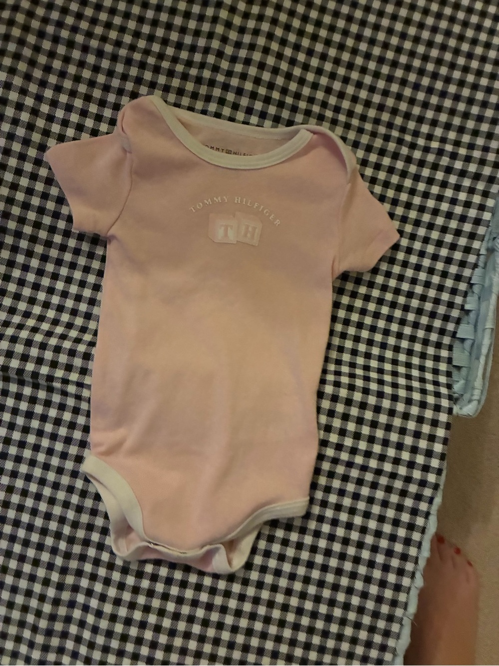 Tommy Hilfiger Light Pink Infant One-Piece Bodysuit